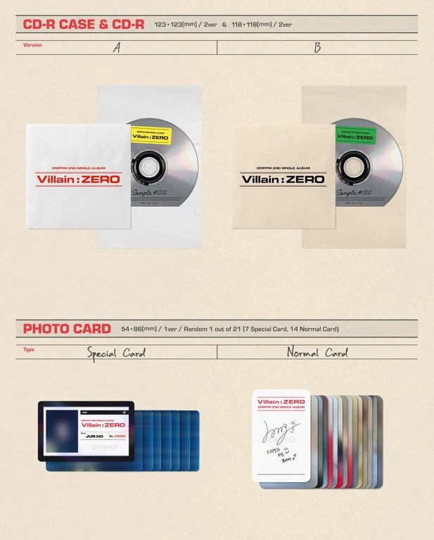 [SET] DRIPPIN [Villain : ZERO] 2nd Single Album