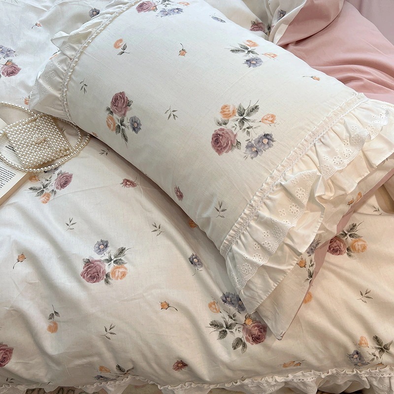 布団 ins 田園風 小花柄 純綿 布団シーツ 3セット 4セット コットンベッド 寮 自宅 1.2m-1.8m