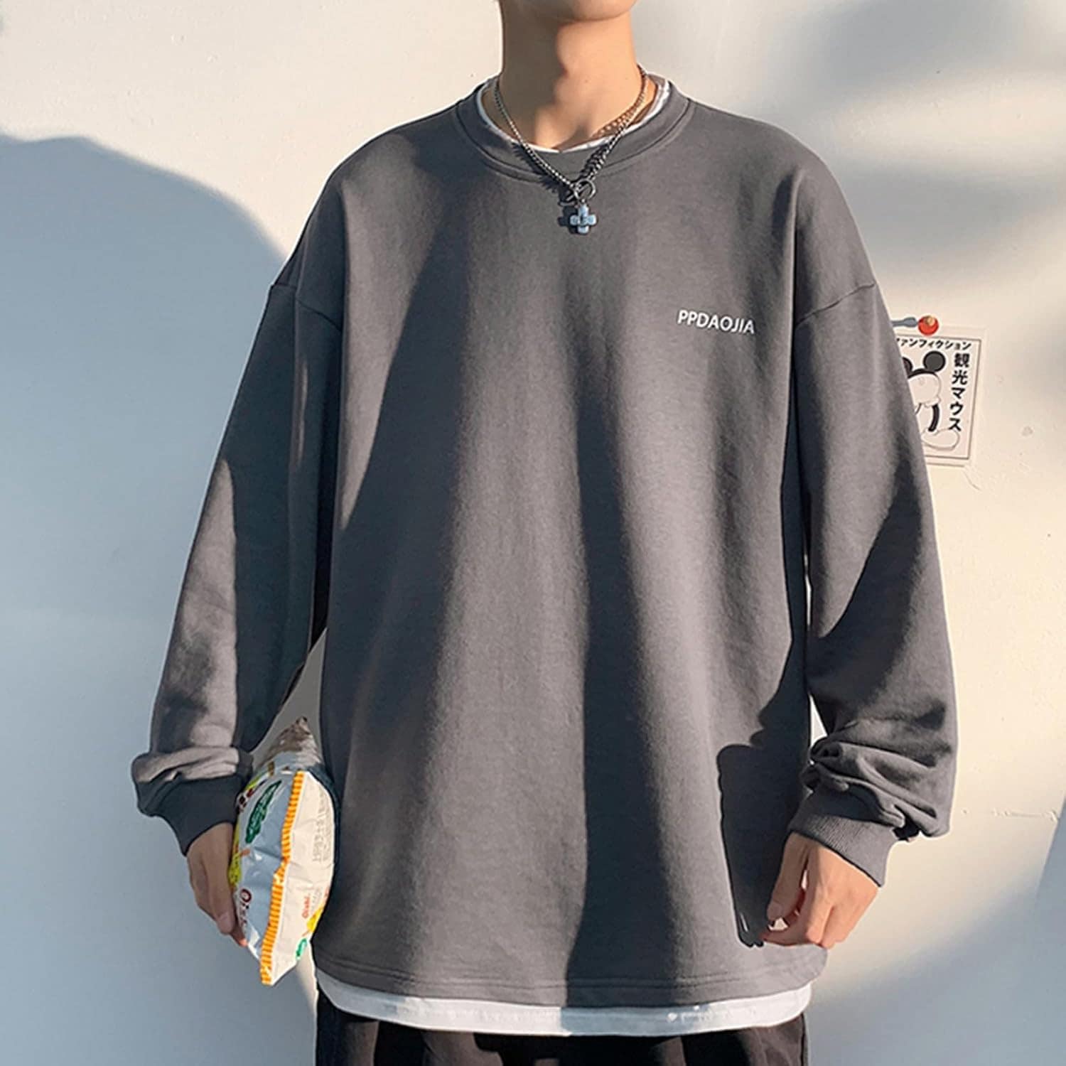 トレーナー メンズ 5xl ピンク フェイクレイヤード クルーネック 長袖 パーカー Tシャツ クルーネック ビッグサイズ フルオーバー 春秋服 着こなし 体型パカー 日系 個性的 bf風 トレーナー メンズ 5xl ピンク フェイクレイヤード クルーネック 長袖 パーカー Tシャツ クルーネック ビッグサイズ フルオーバー 春秋服 着こなし 体型パカー 日系 個性的 bf風