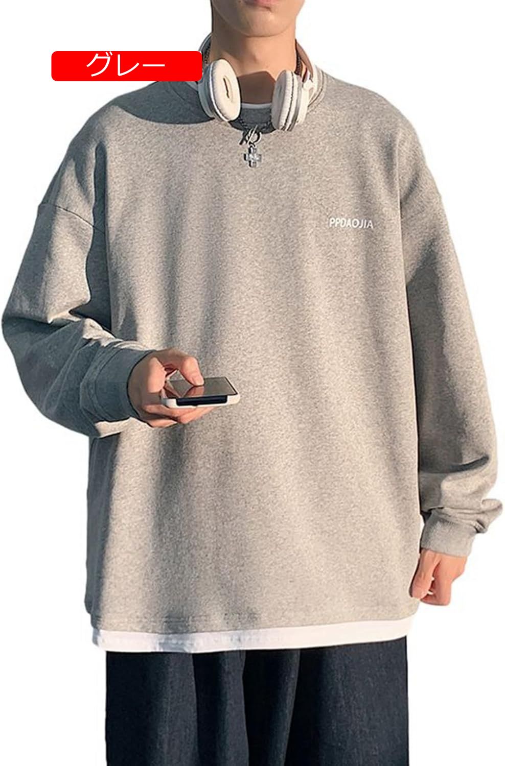 トレーナー メンズ 5xl ピンク フェイクレイヤード クルーネック 長袖 パーカー Tシャツ クルーネック ビッグサイズ フルオーバー 春秋服 着こなし 体型パカー 日系 個性的 bf風 トレーナー メンズ 5xl ピンク フェイクレイヤード クルーネック 長袖 パーカー Tシャツ クルーネック ビッグサイズ フルオーバー 春秋服 着こなし 体型パカー 日系 個性的 bf風