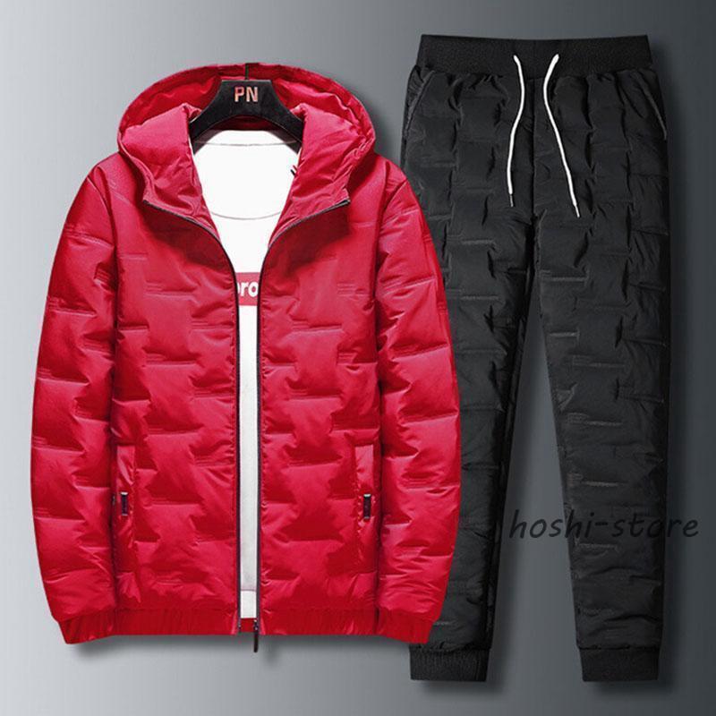 ジャージ メンズ セットアップ 上下セット ダウンジャケット スウェットパンツ 中綿セット 大きい カジュアル ウェア 部屋着 防風 防寒