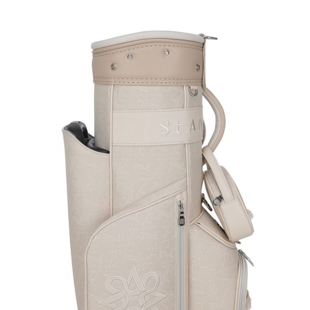 [St Andrews] レディースジャカード柄ホイールキャディーバッグ＆取り外し可能なポーチ