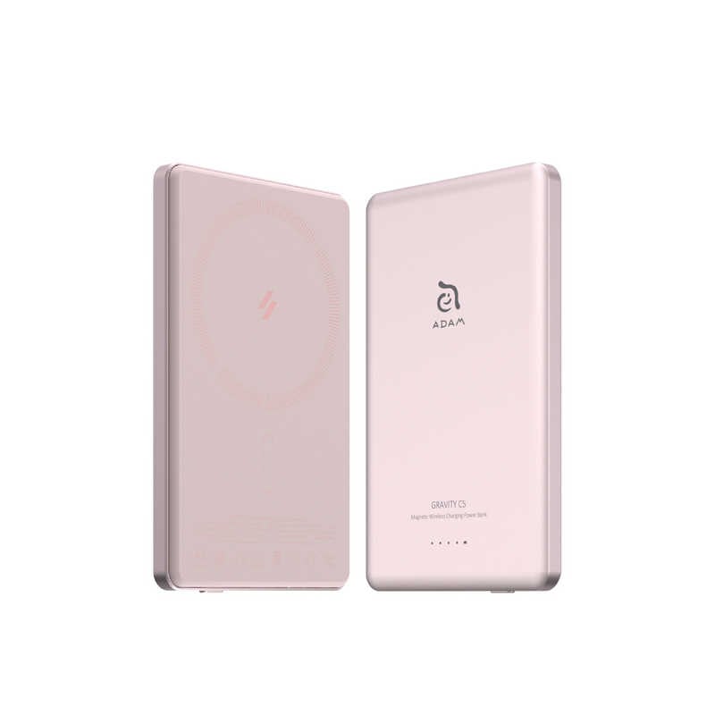 ADAMELEMENTS GRAVITY C5 Magsafe対応ワイヤレス充電 5000mAh 超薄型 モバイルバッテリー ピンク APBADGVC5PK ADAMELEMENTS GRAVITY C5 Magsafe対応ワイヤレス充電 5000mAh 超薄型 モバイルバッテリー ピンク APBADGVC5PK