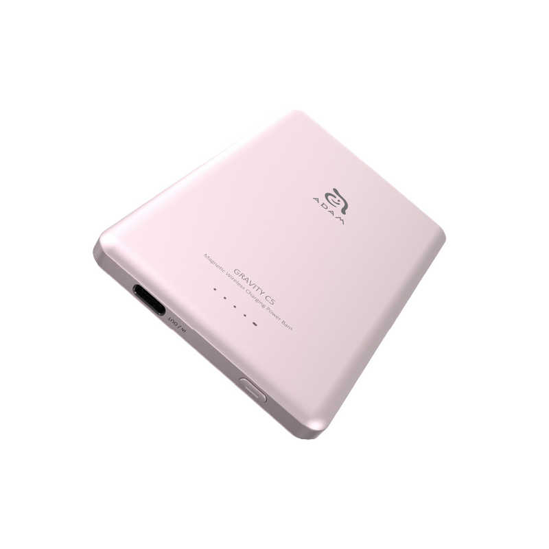 ADAMELEMENTS GRAVITY C5 Magsafe対応ワイヤレス充電 5000mAh 超薄型 モバイルバッテリー ピンク APBADGVC5PK ADAMELEMENTS GRAVITY C5 Magsafe対応ワイヤレス充電 5000mAh 超薄型 モバイルバッテリー ピンク APBADGVC5PK
