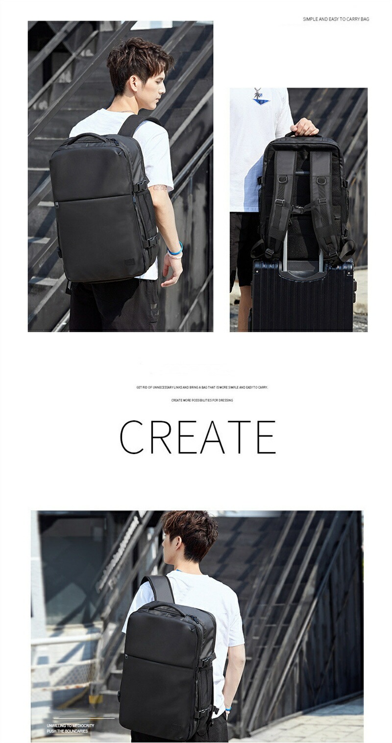 【即納】ビジネスリュック メンズ 50l 大容量 防水 ビジネス リュック バッグ a4 pc usbポート 多機能 靴 収納 出張 旅行 ジム 防災 ナイロン 黒 ペットボトル 2way 30代 4 【即納】ビジネスリュック メンズ 50l 大容量 防水 ビジネス リュック バッグ a4 pc usbポート 多機能 靴 収納 出張 旅行 ジム 防災 ナイロン 黒 ペットボトル 2way 30代 4