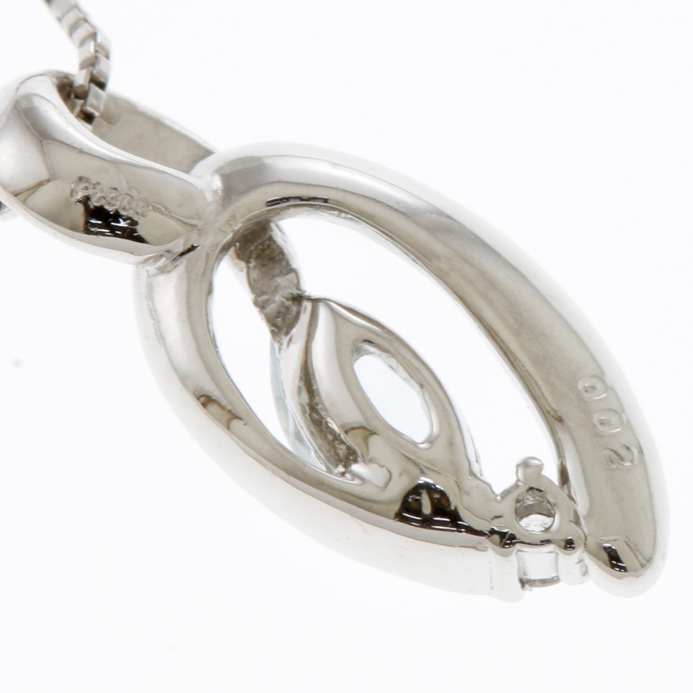 ネックレス Pt850プラチナ アクアマリン 中古 美品 ネックレス Pt850プラチナ アクアマリン 中古 美品