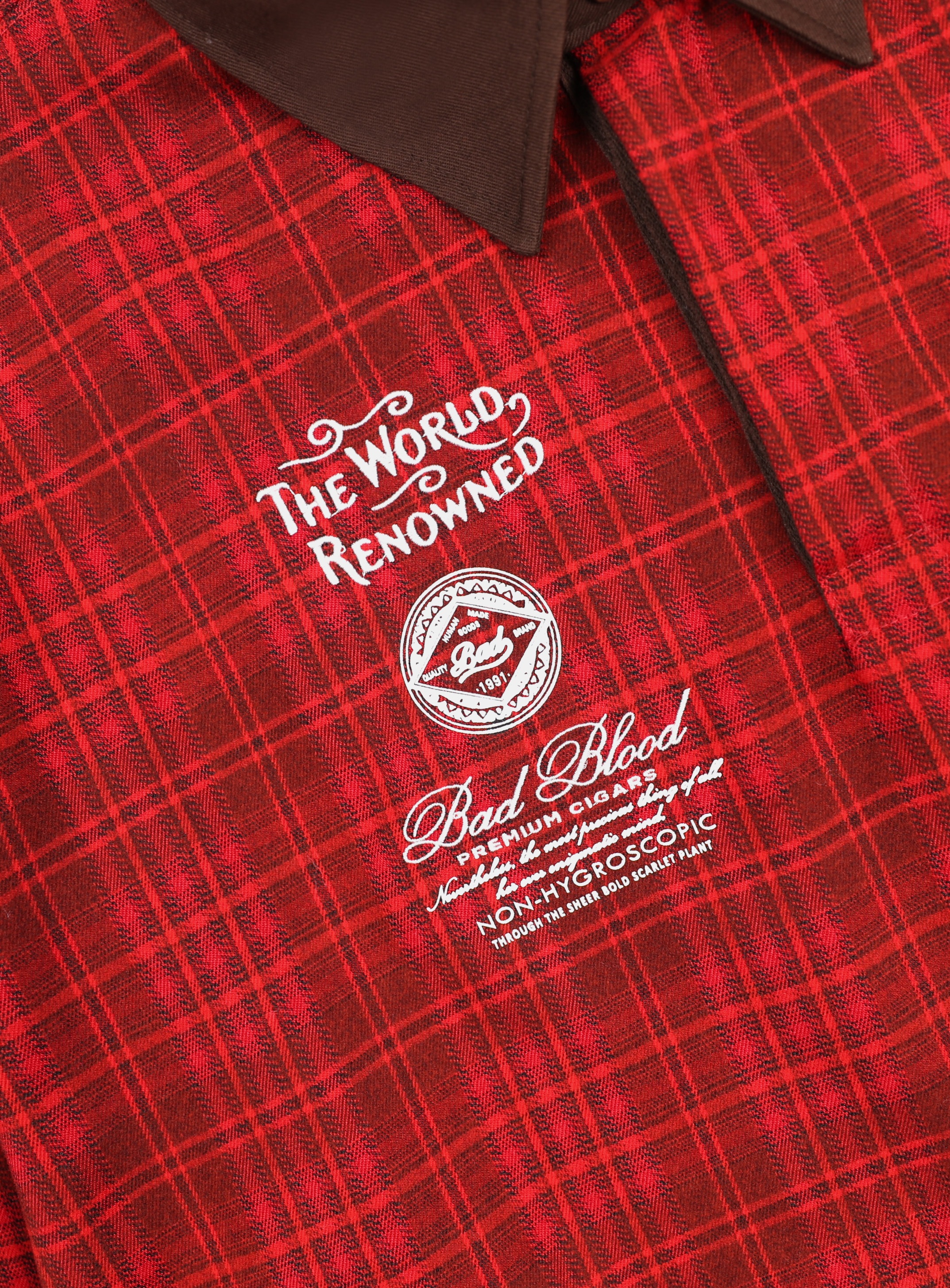 BADBLOOD】 CLASSIC CHECK RUGBY SHIRT : RED