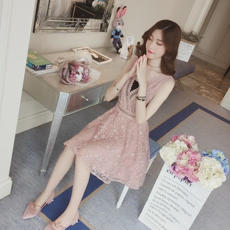 1626.ノースリーブ花柄レースワンピー... : レディース服 超激得特価