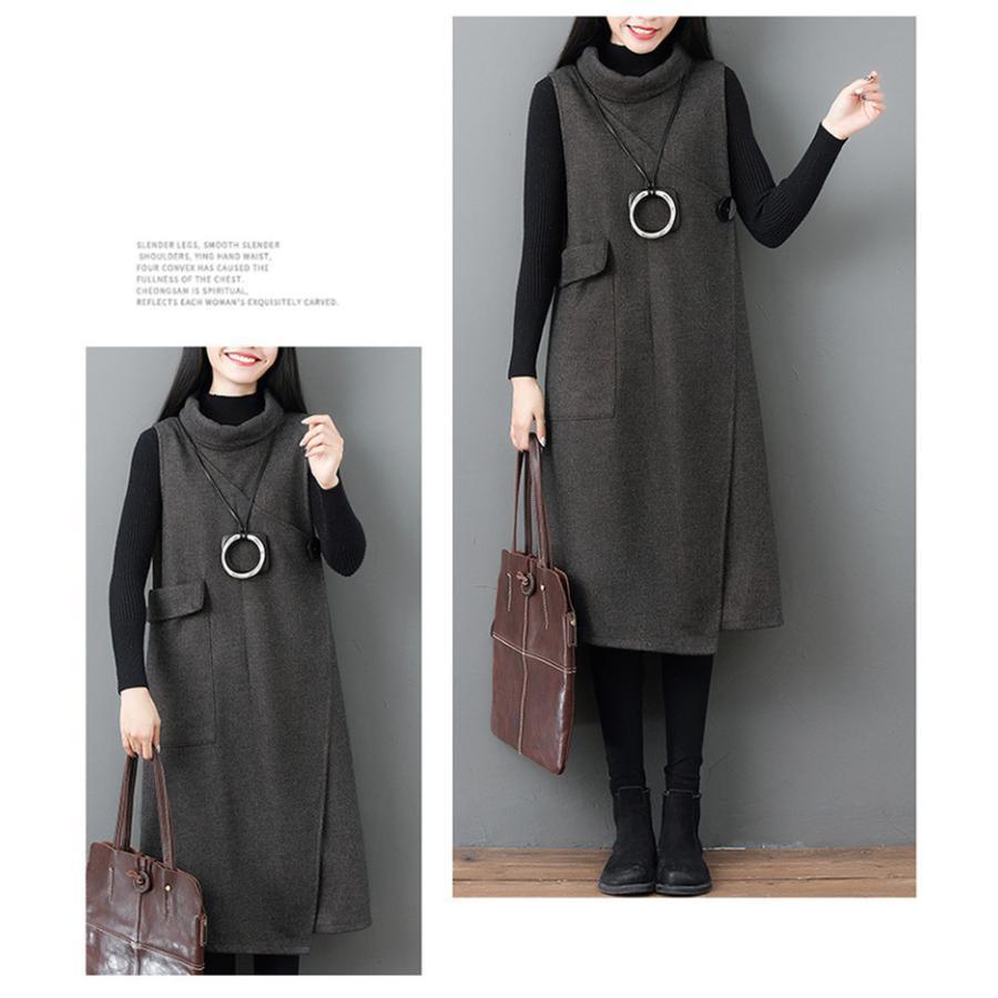 ジャンパースカート ロングワンピース Iライン ハイネック 裏ボア 裏起毛 ワンピース 膝丈 春秋 冬 シンプル ミディアム丈 コーデ おしゃれ ジャンパースカート ロングワンピース Iライン ハイネック 裏ボア 裏起毛 ワンピース 膝丈 春秋 冬 シンプル ミディアム丈 コーデ おしゃれ