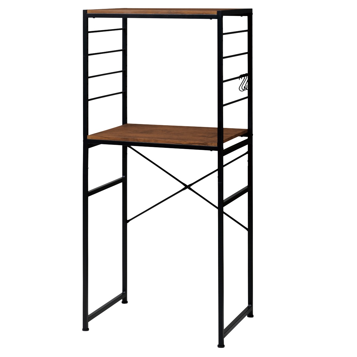 ゴミ箱上 レンジラック 幅64cm 可動棚 フック付 Like Vintage キッチンラック 電子レンジ ゴミ箱 収納 キッチン横 レンジボード 家電収納 ラック 棚 省スペース ごみ箱上