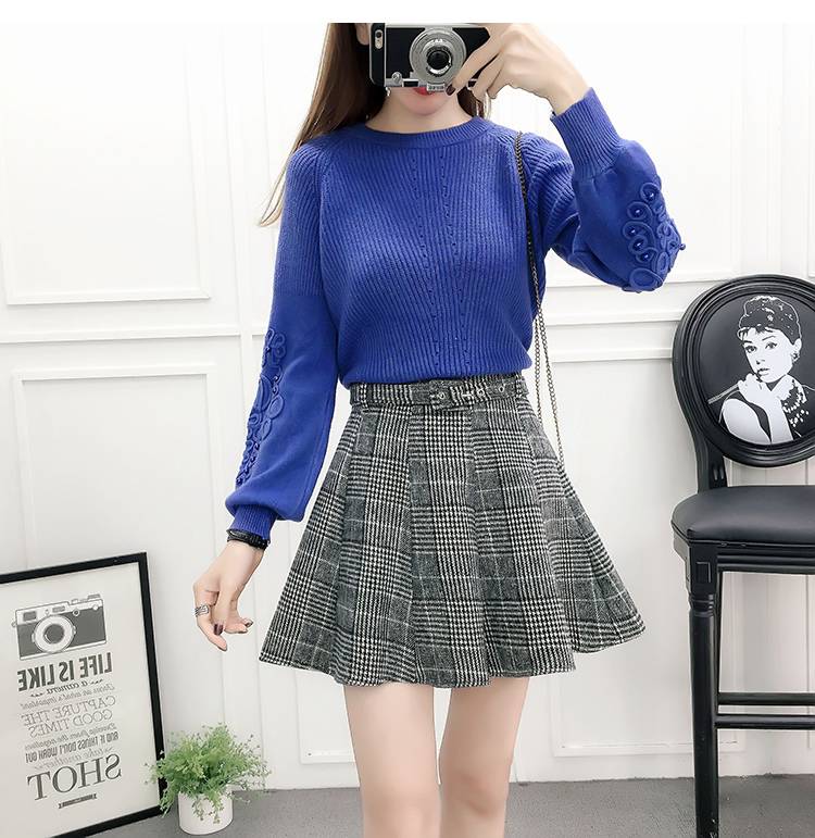 セーター ニット スカート セットアップ レディース ツーピース ミニ フレア 千鳥格子 チェック ショート 長袖 着回し かわいい カジュアル おしゃれ お出かけ デート 黄色 青 白 S M L セーター ニット スカート セットアップ レディース ツーピース ミニ フレア 千鳥格子 チェック ショート 長袖 着回し かわいい カジュアル おしゃれ お出かけ デート 黄色 青 白 S M L