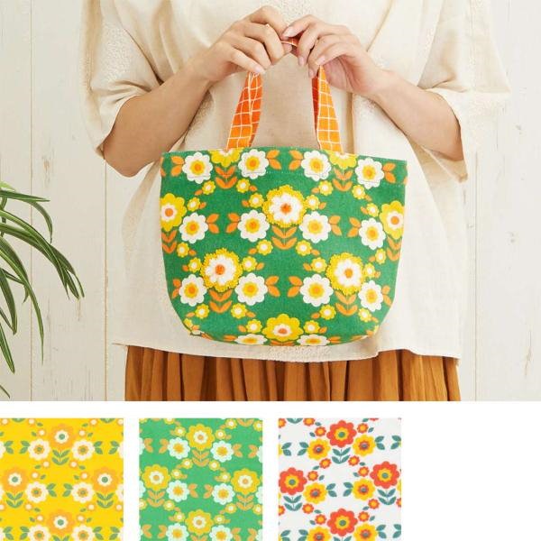 Qoo10] 昭和レトロ雑貨 花柄 トートバッグ 雑貨