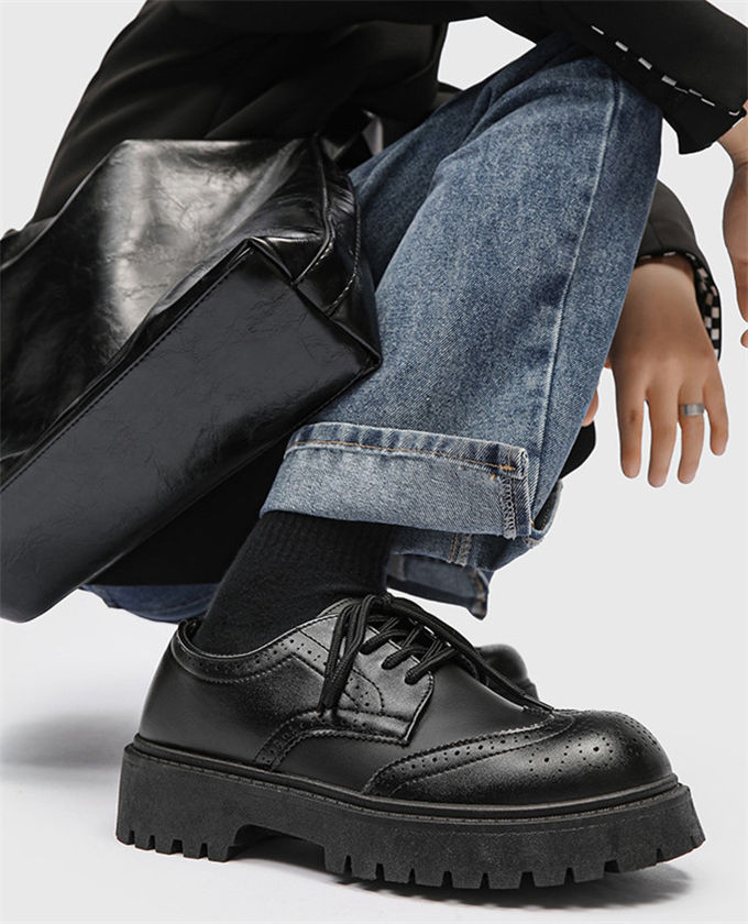 靴 ブーツ メンズ 厚底ラバーソールシューズ ヴィジュアル系 ビジュアル系 靴 くつ チャッカブーツ デザートブーツ ドレスシューズ レースアップ ローカット PUレザー 合成皮革 合皮 シンプル 大