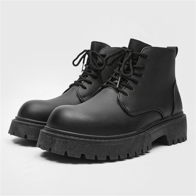 靴 ブーツ メンズ 厚底ラバーソールシューズ ヴィジュアル系 ビジュアル系 靴 くつ チャッカブーツ デザートブーツ ドレスシューズ レースアップ ローカット PUレザー 合成皮革 合皮 シンプル 大