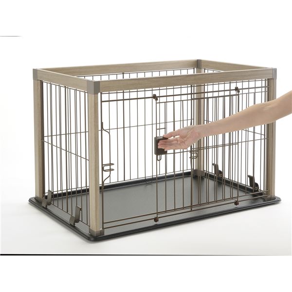 アルミフレームペットサークル 90‐60 ベージュ (ペット住関連用品/ケイジ・サークル)