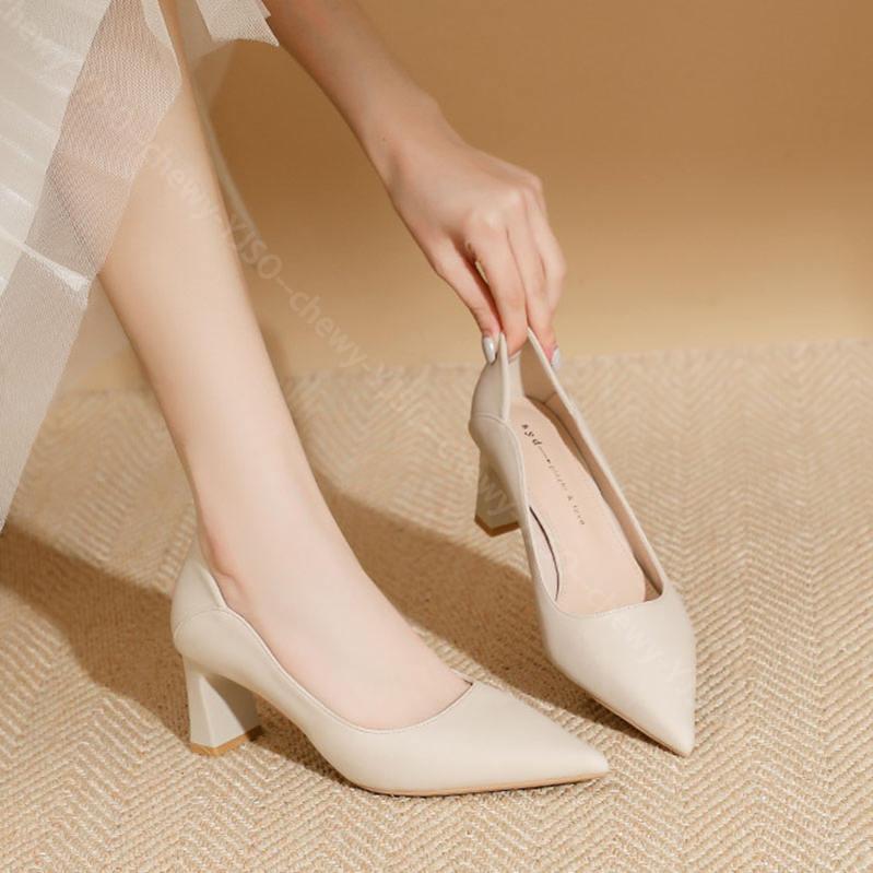 777円OFFクーポン パンプス 痛くない レディースパンプス ポインテッドトゥ ハイヒール 太ヒール 6cmヒール 結婚式 二次会 パーティー 歩きやすい 大きいサイズ 小さいサイズ オフィス フォ