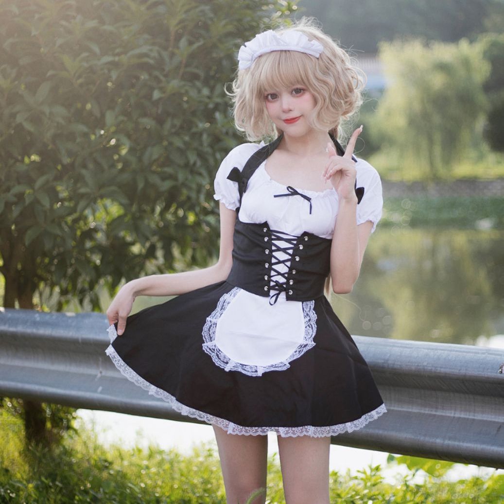 新しいフレンチメイド衣装かわいいメイド衣装ロリータ二次元セクシースーツロールプレイ