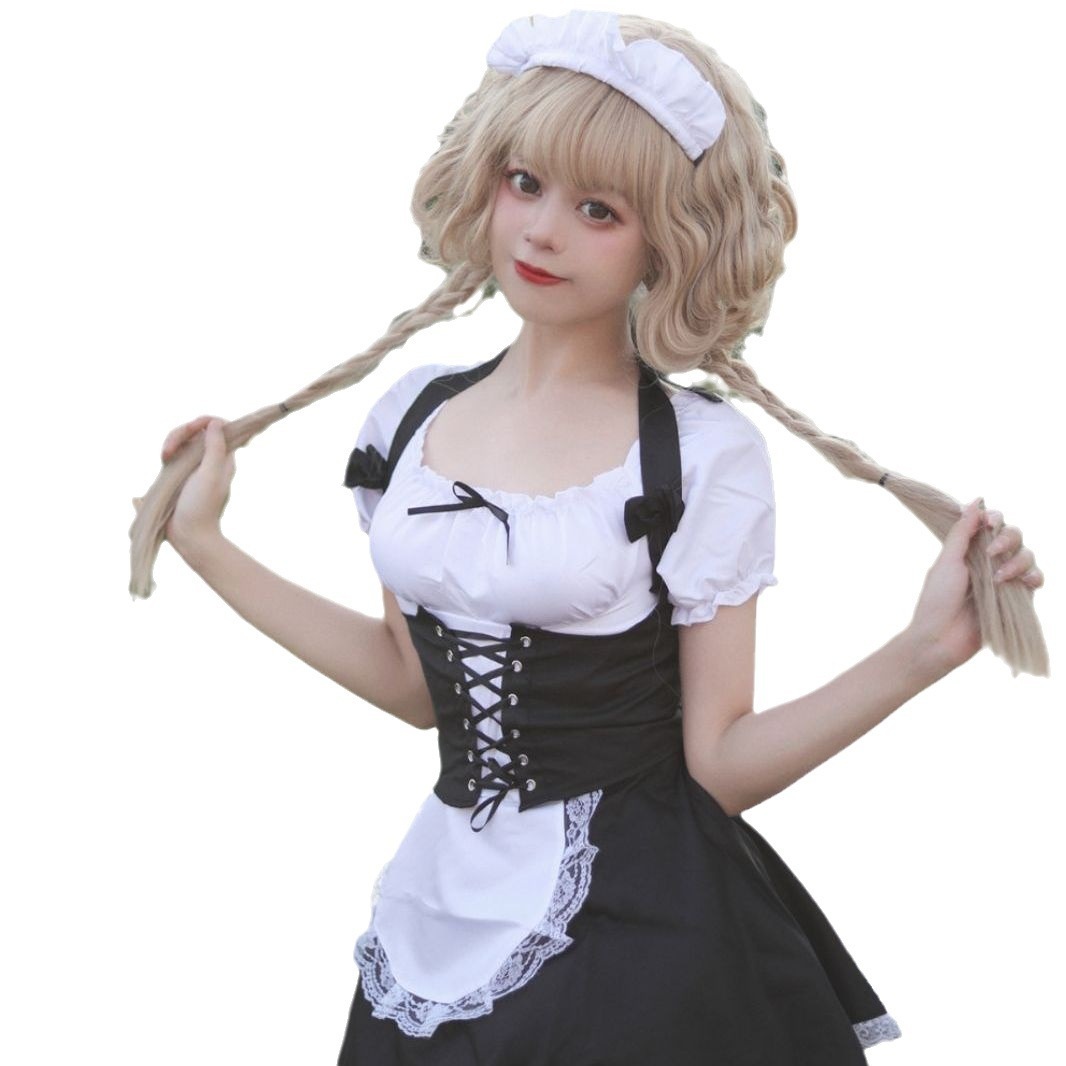 新しいフレンチメイド衣装かわいいメイド衣装ロリータ二次元セクシースーツロールプレイ