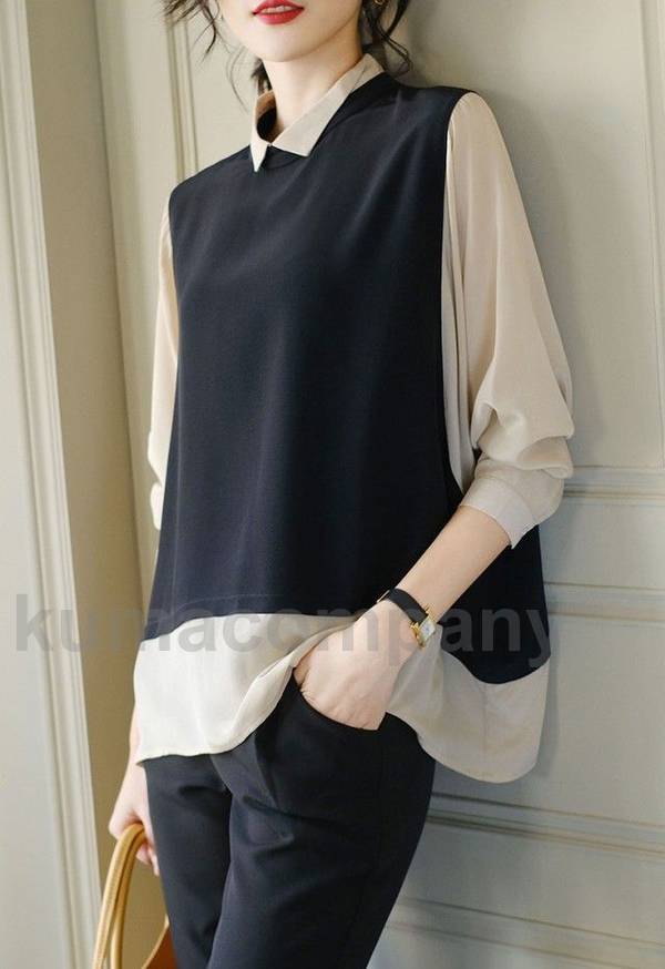 ドッキングシャツ レイヤード風トップス 重ね着風 シャツ ブラウス レディース 長袖 トップス 春 秋 ドルマンスリーブ 体型カバー 大きいサイズ 3L 4L 白 ゆったり シンプル カジュアル 通勤 ドッキングシャツ レイヤード風トップス 重ね着風 シャツ ブラウス レディース 長袖 トップス 春 秋 ドルマンスリーブ 体型カバー 大きいサイズ 3L 4L 白 ゆったり シンプル カジュアル 通勤