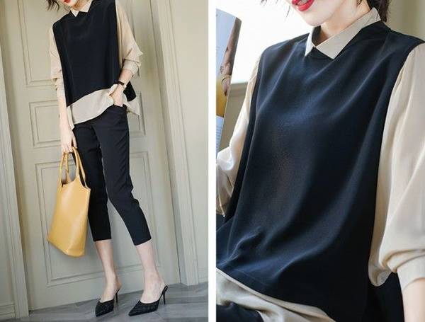 ドッキングシャツ レイヤード風トップス 重ね着風 シャツ ブラウス レディース 長袖 トップス 春 秋 ドルマンスリーブ 体型カバー 大きいサイズ 3L 4L 白 ゆったり シンプル カジュアル 通勤 ドッキングシャツ レイヤード風トップス 重ね着風 シャツ ブラウス レディース 長袖 トップス 春 秋 ドルマンスリーブ 体型カバー 大きいサイズ 3L 4L 白 ゆったり シンプル カジュアル 通勤