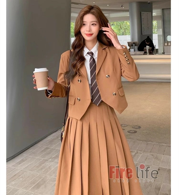 卒業式 女の子 卒業スーツ スカートスーツ 入学式スーツ セットアップ 卒服 JK制服 フォーマルスーツ 子供スーツ スーツジャケット ロング丈プリーツスカート セミフォーマル 七五三 成人式 女の子 fabempireskincare.com