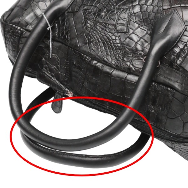 クロコダイル11821 クロコパッチ 訳あり 2WAY ブラック