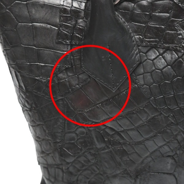 クロコダイル11821 クロコパッチ 訳あり 2WAY ブラック