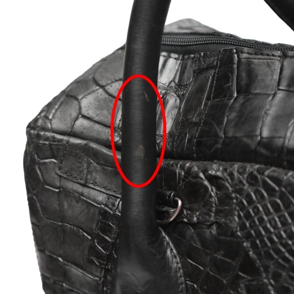 クロコダイル11821 クロコパッチ 訳あり 2WAY ブラック