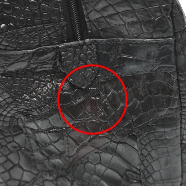 クロコダイル11821 クロコパッチ 訳あり 2WAY ブラック