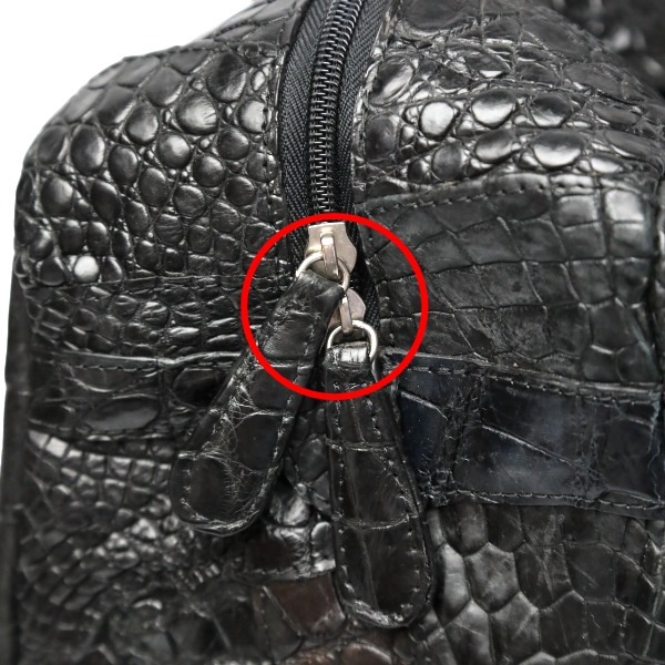 クロコダイル11821 クロコパッチ 訳あり 2WAY ブラック