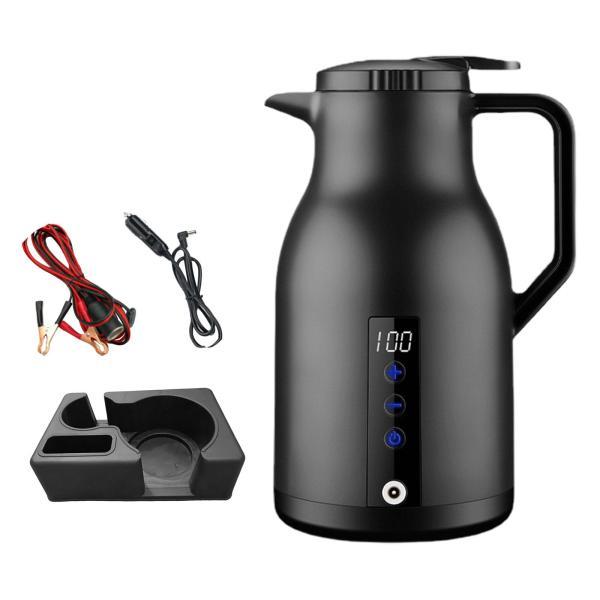 沸騰湯ケトルトラックケトル給湯器ボトル茶ミルク水用ブラックベース付き 沸騰湯ケトルトラックケトル給湯器ボトル茶ミルク水用ブラックベース付き