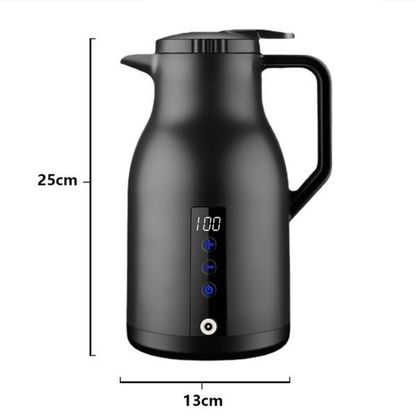 沸騰湯ケトルトラックケトル給湯器ボトル茶ミルク水用ブラックベース付き 沸騰湯ケトルトラックケトル給湯器ボトル茶ミルク水用ブラックベース付き