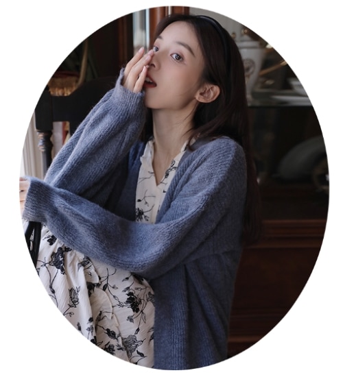 【取寄：納期2週間】ニットカーディガン レディース カーディガン ロングカーディガン 羽織 アウター ライトアウター シンプル 無地 長袖 秋冬 ゆったり ルーズシルエット カジュアル お出掛け