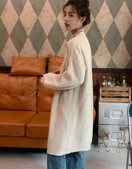 【取寄：納期2週間】ニットカーディガン レディース カーディガン ロングカーディガン 羽織 アウター ライトアウター シンプル 無地 長袖 秋冬 ゆったり ルーズシルエット カジュアル お出掛け