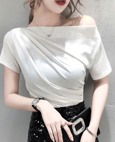 オフショルダー半袖トップス 半袖 カットソー Tシャツ トップス コンパクト 綿 麻 かわいい 可愛い きれいめ シンプル カジュアル 上品 おしゃれ かっこいい レトロ アジアン オフショルダー半袖トップス 半袖 カットソー Tシャツ トップス コンパクト 綿 麻 かわいい 可愛い きれいめ シンプル カジュアル 上品 おしゃれ かっこいい レトロ アジアン