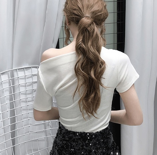 オフショルダー半袖トップス 半袖 カットソー Tシャツ トップス コンパクト 綿 麻 かわいい 可愛い きれいめ シンプル カジュアル 上品 おしゃれ かっこいい レトロ アジアン オフショルダー半袖トップス 半袖 カットソー Tシャツ トップス コンパクト 綿 麻 かわいい 可愛い きれいめ シンプル カジュアル 上品 おしゃれ かっこいい レトロ アジアン