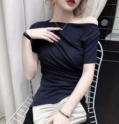 オフショルダー半袖トップス 半袖 カットソー Tシャツ トップス コンパクト 綿 麻 かわいい 可愛い きれいめ シンプル カジュアル 上品 おしゃれ かっこいい レトロ アジアン オフショルダー半袖トップス 半袖 カットソー Tシャツ トップス コンパクト 綿 麻 かわいい 可愛い きれいめ シンプル カジュアル 上品 おしゃれ かっこいい レトロ アジアン