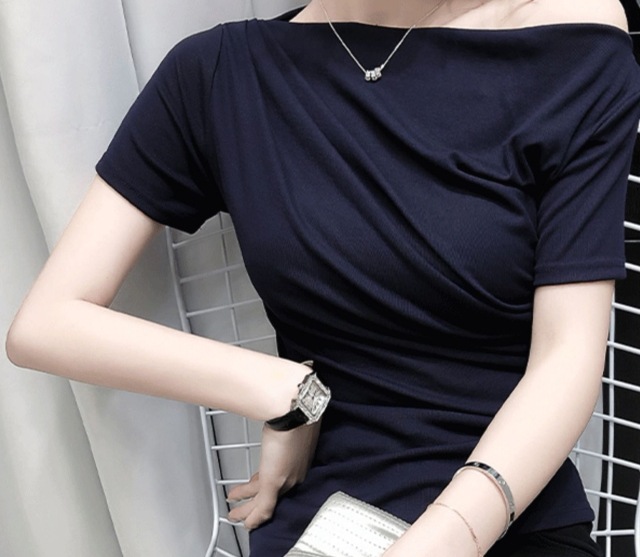 オフショルダー半袖トップス 半袖 カットソー Tシャツ トップス コンパクト 綿 麻 かわいい 可愛い きれいめ シンプル カジュアル 上品 おしゃれ かっこいい レトロ アジアン オフショルダー半袖トップス 半袖 カットソー Tシャツ トップス コンパクト 綿 麻 かわいい 可愛い きれいめ シンプル カジュアル 上品 おしゃれ かっこいい レトロ アジアン