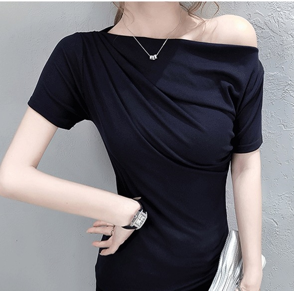 オフショルダー半袖トップス 半袖 カットソー Tシャツ トップス コンパクト 綿 麻 かわいい 可愛い きれいめ シンプル カジュアル 上品 おしゃれ かっこいい レトロ アジアン オフショルダー半袖トップス 半袖 カットソー Tシャツ トップス コンパクト 綿 麻 かわいい 可愛い きれいめ シンプル カジュアル 上品 おしゃれ かっこいい レトロ アジアン