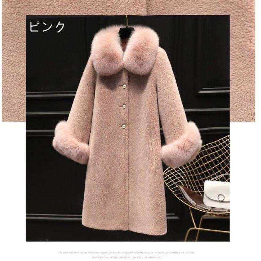 レディース ファーコート ムートンコート フェイクムートン ロングコート オーバーコート ボアコート アウター 冬 防寒 おしゃれ 大きいサイズ ファー付き 冬物