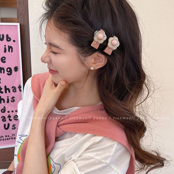 ヘアクリップ 気質頭飾りクリップ ヘアピン 女性サイドクリップ