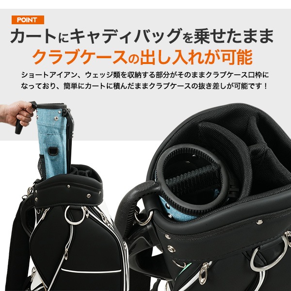 セルフスタンドゴルクラブケース収納可能キャディバッグ ゴルフ 旅行 持ち運び 簡単 大容量 耐水性 雨 防水 ポケット