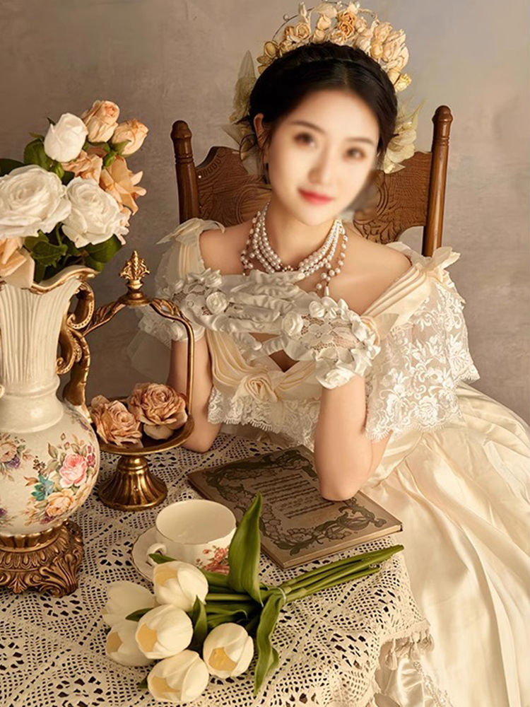 【1731人コレクション】ロリータ王女スカート成人高級軽豪華小衆一字肩学生芸考司会者演出服女性超仙