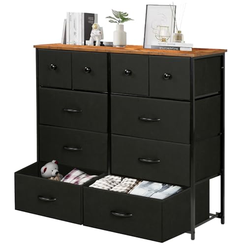 チェスト タンス 収納チェスト 洋服収納 リビング 収納 大容量 4段10杯 100*30*98cm 箪笥 衣類収納 引き出し付き おしゃれ 収納ケース 木製天板 組立簡単 AG-CTG02 (4段1