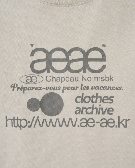 Tシャツ・カットソー AEAE WEB LOGO CROP TSHIRTS LIGHT BEIGE aeae】 WEB LOGO CROP T-SHIRTS : LIGHT BEIGE Tシャツ・カットソー