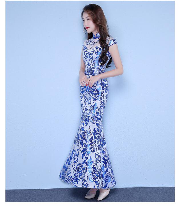 マーメイドドレス 刺繍 立ち襟 ロング丈ドレス ウエディングドレス パーティードレス フォーマルドレ マーメイドドレス 刺繍 立ち襟 ロング丈ドレス ウエディングドレス パーティードレス フォーマルドレ