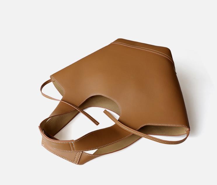 新しい牛革ワンショルダーポータブルレザー野菜バスケットバッグ日本のトートバッグショッピングバッグ女性 新しい牛革ワンショルダーポータブルレザー野菜バスケットバッグ日本のトートバッグショッピングバッグ女性