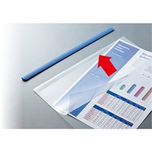 （まとめ） TANOSEE 再生レールホルダー A4タテ 30枚収容 青 1パック（10冊） 10セット