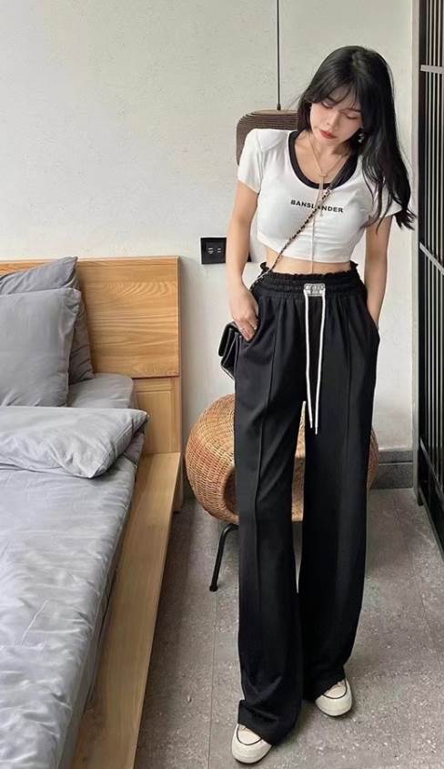 ボトムス パンツ スウェット 部屋着 ジョガーパンツ ストレートパンツ ロング丈 ストレート ハイウエスト ウエストゴム 伸縮性 大人可愛い きれいめ シンプル カジュアル 大人 上品 おしゃれ 無地