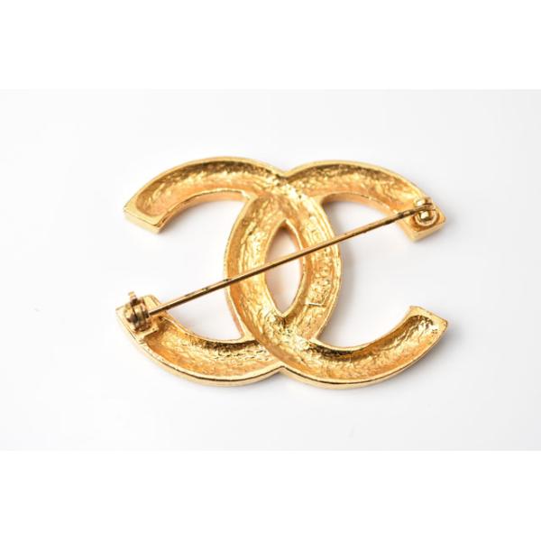 ブローチ CHANEL ピンブローチ ココマーク/ラインストーン ゴールド ブローチ CHANEL ピンブローチ ココマーク/ラインストーン ゴールド